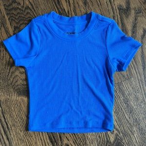 Katie J NYC blue cropped T-shirt. Condition brand new. Only wore once.